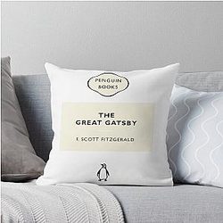 The Great Gatsby Popular Penguins Throw Pillow