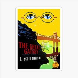 Retro The Great Gatsby Travel Poster Sticker