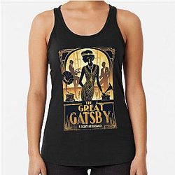 A Vintage Poster Of The Great Gatsby F Scott Fitzgerald Racerback Tank Top