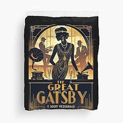 A Vintage Poster of The Great Gatsby F. Scott Fitzgerald Duvet Cover