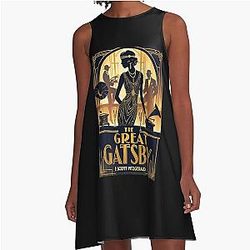 A Vintage Poster of The Great Gatsby F Scott Fitzgerald A line Dress