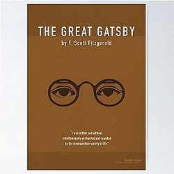 The Great Gatsby by F Scott Fitzgerald Greatest Books Series Poster