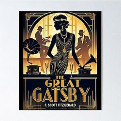 A Vintage Poster of The Great Gatsby by F Scott Fitzgerald