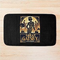 A Vintage Gatsby Poster by F. Scott Fitzgerald Bath Mat