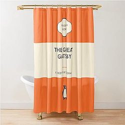 The Great Gatsby F Scott Fitzgerald Penguin Book Cover Shower Curtain