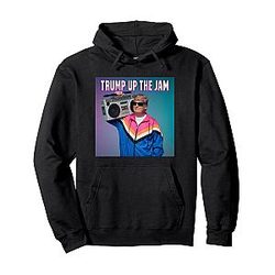 Trump 80s Retro Music Throwback Pullover Hoodie