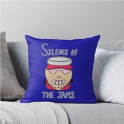 Silence of the Jam Throw Pillow