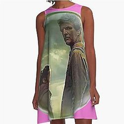 The Last of Us Fan Art - Realistic Drawing of Ellie and Joel A-Line Dress