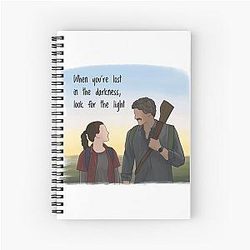 The Last of Us Ellie and Joel Lost in Darkness Look for the Light Notebook