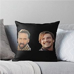 Pedro Pascal and Nicolas Cage the Last of Us Throw Pillow