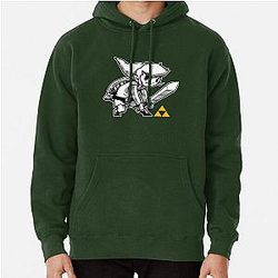 Zelda Link Black Triforce Pullover Hoodie