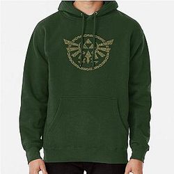 The Legend of Zelda Triforce Gold Hyrule Front Back Pullover Hoodie
