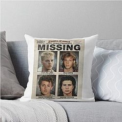 The Lost Boys Missing Flyer Throw Pillow
