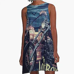 The Lost Boys - Santa Carla Night Ride Reimagined Movie Poster A-Line Dress