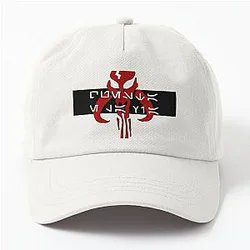 Il Mandaloriano scritto in aurebesh con striscia nera Dad Hat