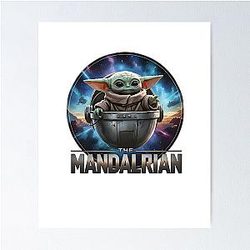 Star Wars The Mandalorian Grogu in Pod T-Shirt - Cinematic Baby Fan Apparel - Disney Plus Series Gift for Men Women Kids Poster