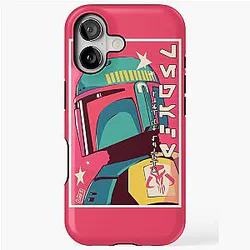 The Mandalorian Blue Pink Yellow Tough Case Fan Art