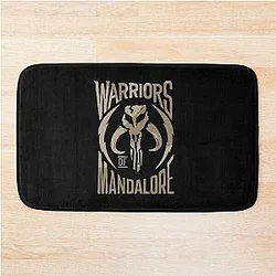 Warriors of Mangalore Boba Fett The Mandalorian Logo T-Shirt Bath Mat
