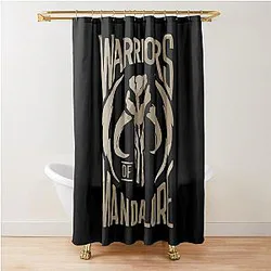 Warriors of Mangalore bobafett The Mandalorian Logo T-Shirt Shower Curtain