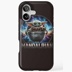 Star Wars The Mandalorian Grogu in Pod T-Shirt Cinematic Baby Yoda Fan Apparel Disney Plus Series Gift for Men Women Kids iPhone Tough Case
