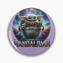 Star Wars The Mandalorian Grogu in Pod T-Shirt Cinematic Baby Yoda Fan Apparel - Disney Plus Series Gift for Men Kids Pin