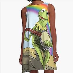 The Muppets Kermit 2 A Line Dress