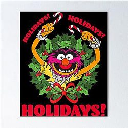Christmas The Muppets Animal Poster