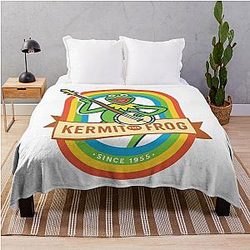 Disney The Muppets Kermit Frog Since 1955 Throw Blanket