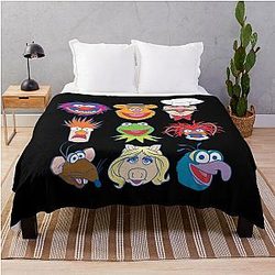 The Muppets Classic Group Shot Logo Throw Blanket