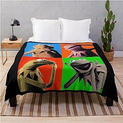 The Muppets Kermit Frog Pop Art Throw Blanket