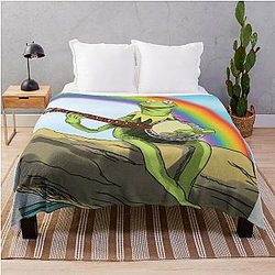 The Muppets Kermit Rainbow Throw Blanket