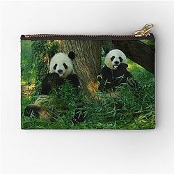 Giant Pandas Tian and Mei Xiang at the National Zoo Zipper Pouch