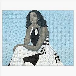 Michelle Obama Portrait for the National Gallery Jigsaw Puzzle