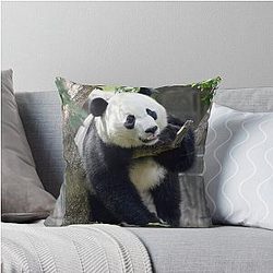 Giant Panda Bei Bei at the National Zoo Throw Pillow