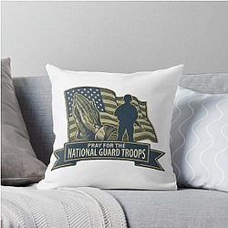 National Guard Troops Throw Pillow