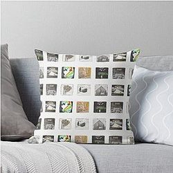 The National Watercolour Discography Throw Pillow