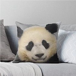 Giant Panda Xiao Qi Ji at the National Zoo Throw Pillow