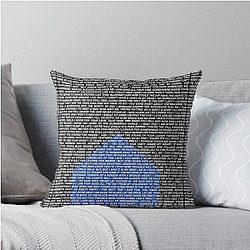 The National Band Logo Sleep Well Beast and Lyrics Throw Pillow