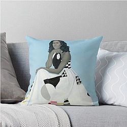 Michelle Obama Portrait National Gallery Throw Pillow