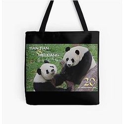 Giant Pandas Tian Tian and Mei Xiang at the National Zoo - 20th Anniversary Edition Tote Bag