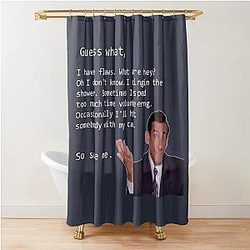 Michael Scott Sue Me Quote The Office Shower Curtain