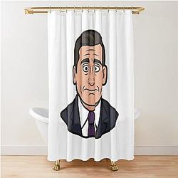 Michael Scott Mugshot Shower Curtain The Office Inspired Design