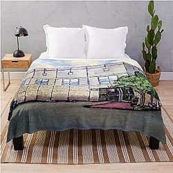 Pam's Watercolor Painting The Office Throw Blanket
