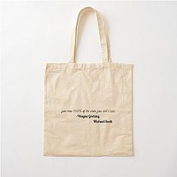 The office quote cotton tote bag.