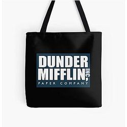 Dunder Mifflin The Office Throw Pillow All Over Print Tote Bag