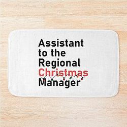 Funny The Office Christmas Assistant The Regional Christmas Manager Bath Mat