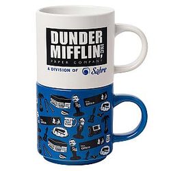 The Office Icons and Logo Ceramic Mug Stack 13 Ounces