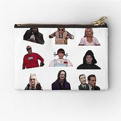 The Office Halloween Sticker Pack Characters Costume Meme Fan Gift Zipper Pouch