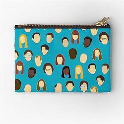 The Office Heads Custom Teal Zipper Pouch