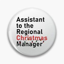 Funny the Office Christmas Assistant: The Regional Christmas Manager Pin